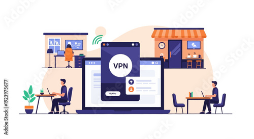 Virtual Private Network (VPN) for Secure Remote Work, Online Privacy & Global Access