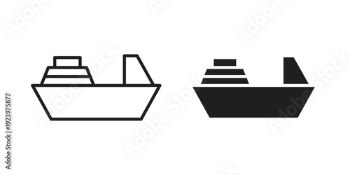 Warship icons suitable for infographics, websites and print media and interfaces. Line vector icon.