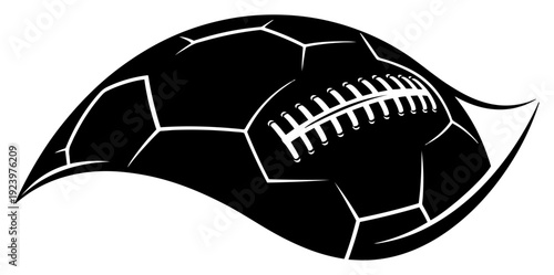 Creative vector illustration of a combined soccer ball and football design