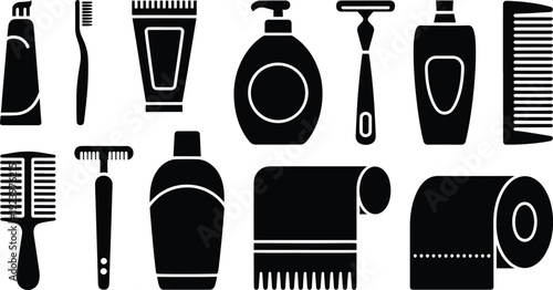 vector set of hair accessories