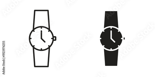 Wristwatch icons suitable for infographics, websites and print media and interfaces. Line vector icon.