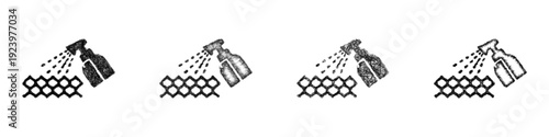 Sketch nano coating icon design set