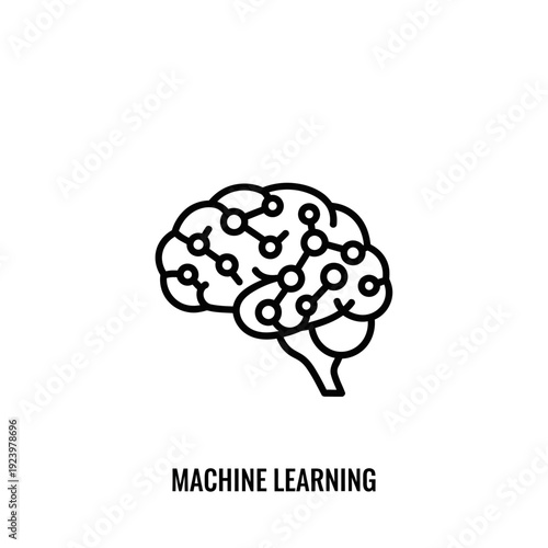 Brain with circuits and connections.