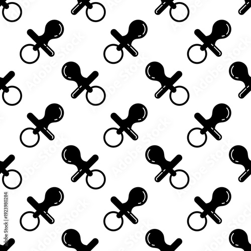 Baby Pacifier, Nipple Seamless Pattern