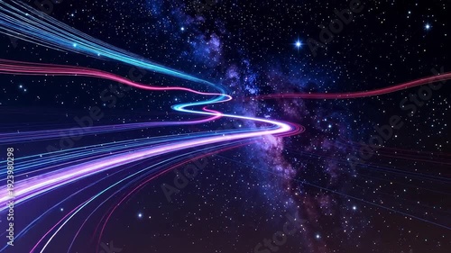 Cosmic neon light trails in space