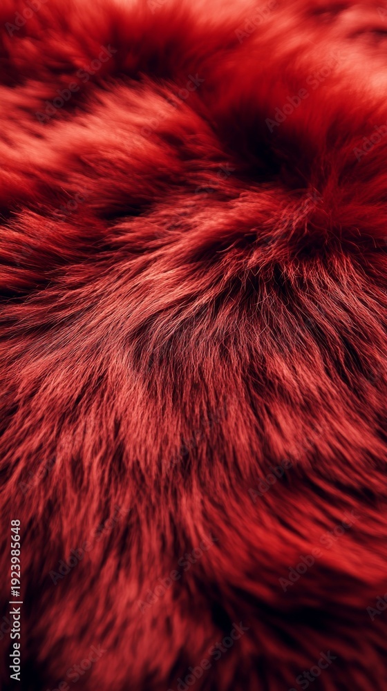Fototapeta premium Close-up view of soft, fluffy fur texture, showcasing vibrant color and intricate details, perfect for backgrounds, textiles, or design projects emphasizing warmth and comfort