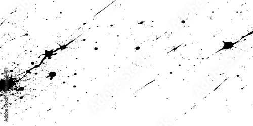 Black abstract ink splatter texture isolated grunge paint splash background