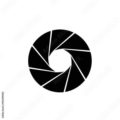 Camera Aperture Blades Closeup View.