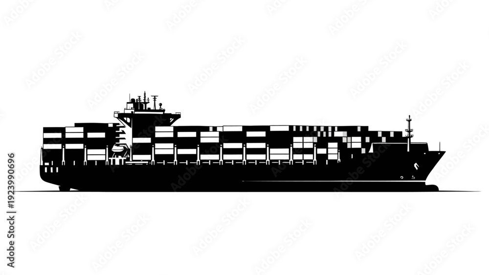 Obraz premium Large Container Cargo Ship Vessel.