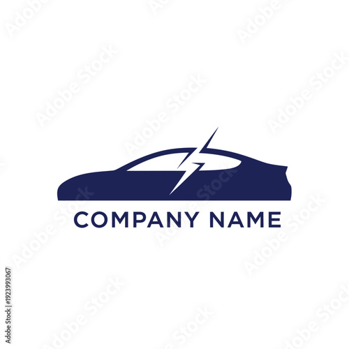 Electric Car Logo Design for Automotive Company Branding.