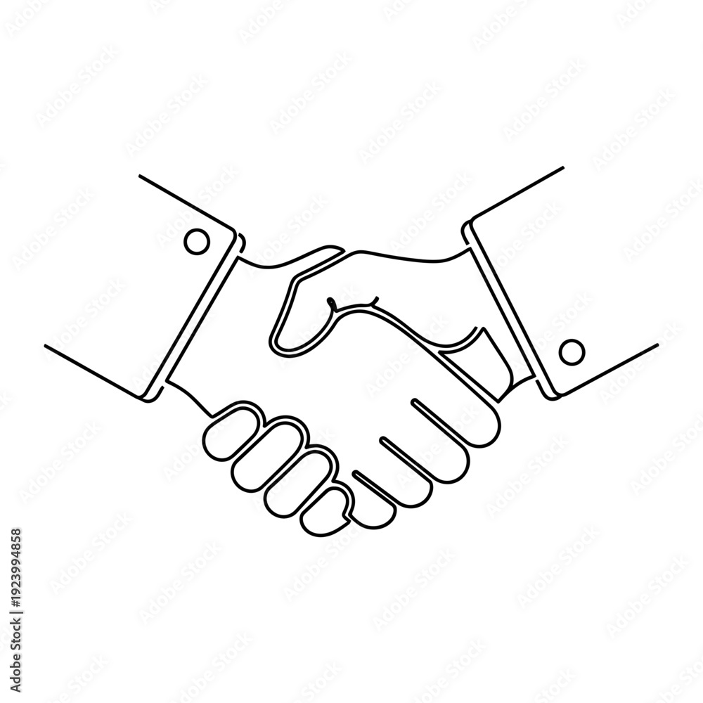 Fototapeta premium A handshake between two people in business attire