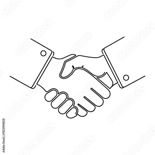 A handshake between two people in business attire