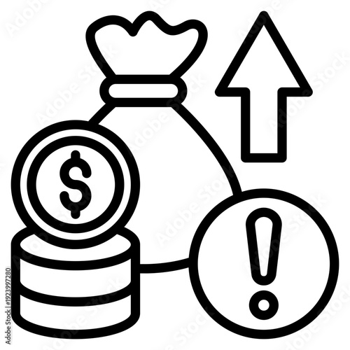 Over Budget line icon