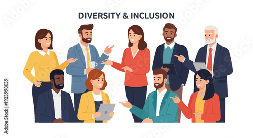 Diverse Business Professionals Collaborating: Promoting Workplace Diversity and Inclusion