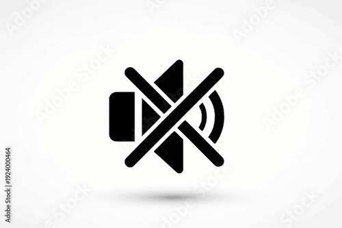 No Sound Mute Icon Symbol.