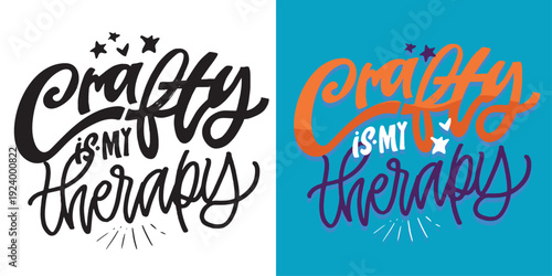 Funny hand drawn doodle lettering quote about Craft. Lettering for t-shirt design, mug print, bag print, clothes fashion. 100% hand drawn vector image.
