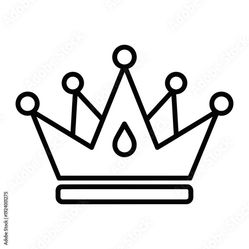 A crown with a teardrop in the middle