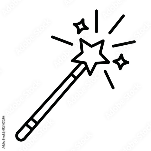 A magic wand with a star on the tip