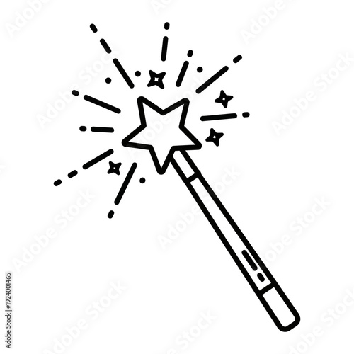 A magic wand with a star on the tip