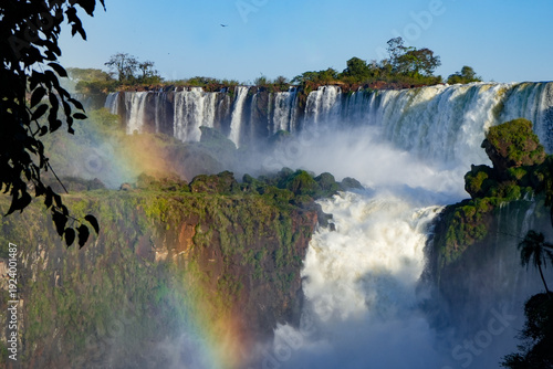 Iguazu Falls panoramic view in Misiones, Argentina – Vista panorámica de las Cataratas del Iguazú en Misiones, Argentina