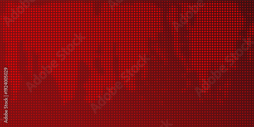 Red diagonal geometric shape with halftone. Modern fiber textured vector