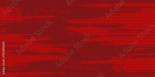 Red diagonal geometric shape with halftone. Modern fiber textured vector