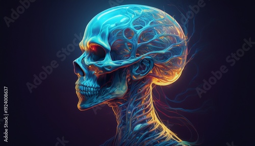 x ray of shrunken head