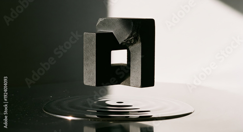 SUSPENDED SLAB OF ANAMORPHIC JETSTONE GEOMETRY