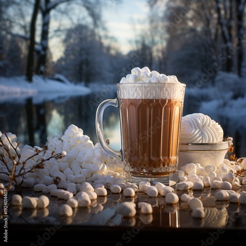 Winter Warmth: Hot Chocolate with Marshmallows