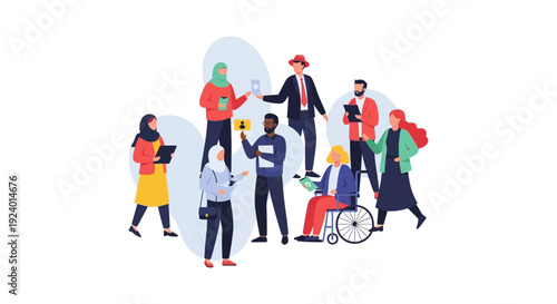 Diverse and Inclusive Business Team Collaboration - Multicultural Professionals Working Together