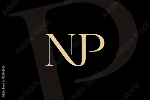 NP or PN letter logo icon design. Classic style luxury initials monogram.