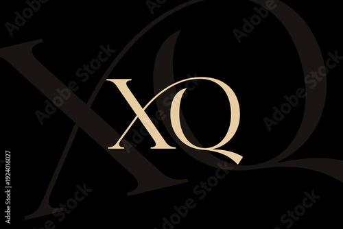 XQ or QX letter logo icon design. Classic style luxury initials monogram.