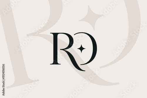 RO or OR letter logo icon design. Classic style luxury initials monogram.