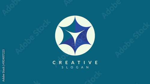 This creative logo features a stylized geometric star shape, representing innovation and a bright future, suitable for various business sectors and branding solutions.