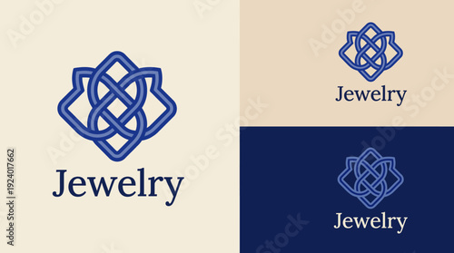 A beautiful intricate logo design for a jewelry brand, embodying elegance and craftsmanship, perfect for luxury brands looking to make a statement in their industry.