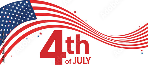 4th of July patriotic vector graphic