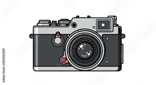 Vintage camera illustration retro design for photography and creative projects
