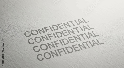 Text "CONFIDENTIAL" repeated on a textured, light-colored surface
