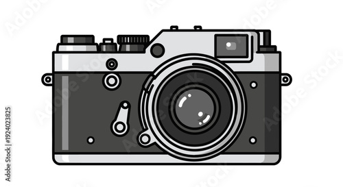 Vintage camera illustration classic design for photography and creative projects