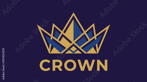 A sophisticated logo depicting a crown, symbolizing royalty and luxury, perfect for high-end brands focusing on elegance and quality in their products or services.