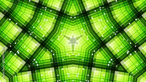 Green Geometric Pattern Animation Background.