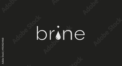 White text with water drop icon on a dark gray background