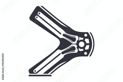 Monochrome knee joint displays intricate bone structure in anatomical detail for medical study