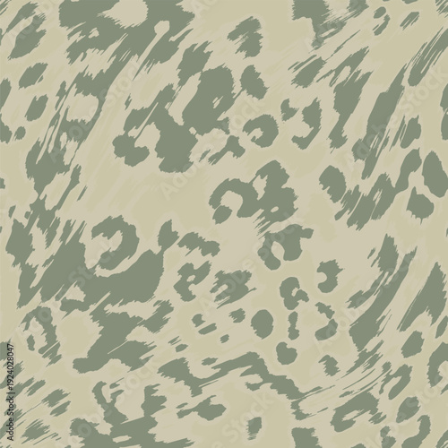 3 colors ghostly blurred vector leopard jaguar animal skin seamless pattern, modern abstract animal print design with soft faded edges and ethereal diffusion effect, elegant hybrid leopard and jaguar 