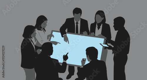 Business Team Touchscreen Presentation