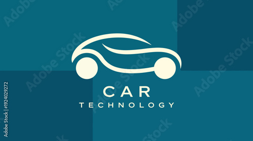 This modern logo features a stylized car silhouette, emphasizing advanced automotive technology and innovation in transportation, catering to development in the automobile sector.