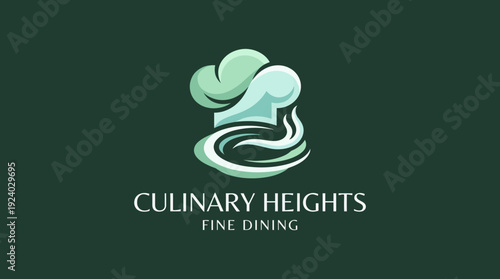 A sophisticated logo featuring stylized culinary elements, representing high-quality dining experiences that combine artistry and flavor in a refined setting.