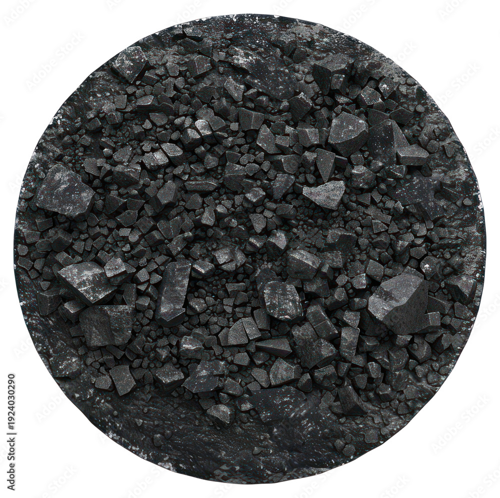 Fototapeta premium PNG Abstract circular black stone texture