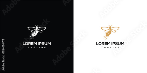 Minimalist Bee Logo Design - Elegant Honeybee Vector for Branding  Natural Products.
