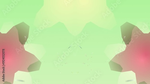 Soft Focus Green Background with Shapes.